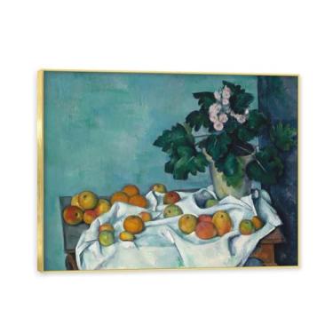 Imagem de Moldura dourada. Arte vintage emoldurada de frutas mortas, pintura clássica de cozinha country, decoração de parede de casa de fazenda quente para sala de jantar e cozinha. B01. 60 x 80 cm-23,7 x 31,5