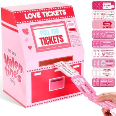 Imagem de Caixa de máquina de bilhetes de amor para o Dia dos Namorados para crianças Caixa de correio romântica para Dia dos Namorados com 27 cartões de dia dos namorados para meninas, meninos, escola, sala de