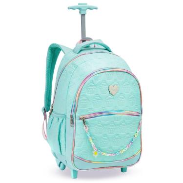Imagem de Mochila De Rodinha Escolar Menina Bolsa Matelassê Cupcake-Feminino