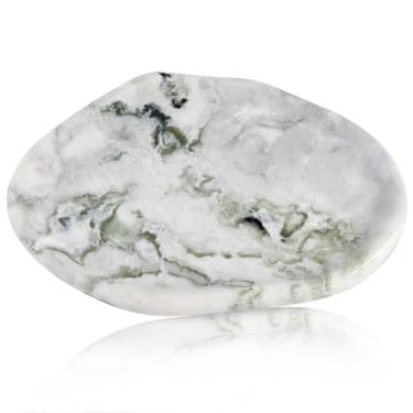 Imagem de BCS Bandeja de joias de mármore, bandeja decorativa para chaves de vaidade de nuvem para mulheres, suporte de anel de perfume para brinco, tigela de prato de joias fofas, decoração estética de quarto