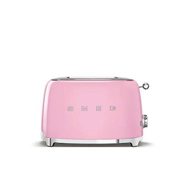 Imagem de Smeg Torradeira TSF01PKEU, 950 W, metal, 2 ranhuras, rosa pastel