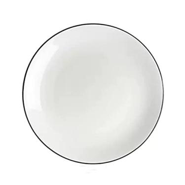 Imagem de Pratos de jantar, prato de cerâmica, casa, cozinha, sala de jantar, prato de sobremesa, prato redondo, prato de café da manhã, prato plano branco, prato fundo simples, pratos de cozinha (médio)