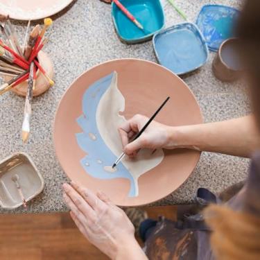 Imagem de 10 pincéis de pintura de silicone, caneta modeladora de argila flexível, ponta grossa e fina para esculpir, ferramentas profissionais de escultura, aplicação em pó espelhado, preto