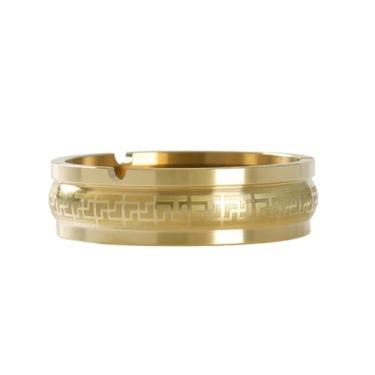 Imagem de Cinzeiro moderno de latão cremalheira de cinzeiro para escritório em casa decoração de mesa de mesa cinzeiros de latão cinzeiros para pátio externo decoração de casa interior decoração de casa