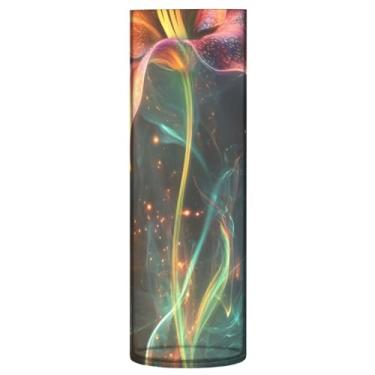 Imagem de Qilmy Lindo vaso de lírios coloridos para flores, vaso de belas artes, decoração de casa para escritório, sala de jantar, sala de estar, casamento54