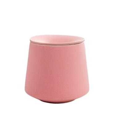 Imagem de Cinzeiros para cigarros, cor sólida, cinzeiro minimalista com tampa à prova de vento, adequado para uso no escritório chinês cinzeiro ao ar livre (rosa)