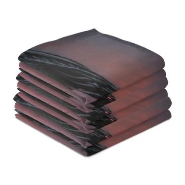 Imagem de Wassud Toalhas de cozinha grandes dragão de fogo preto toalhas de prato de cozinha pacote com 6 panos de prato macios com laço para pendurar toalha de mão super absorvente de secagem rápida toalhas de