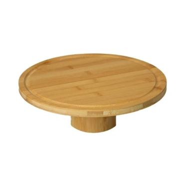 Imagem de Prato para Bolo/Queijo de Bambu com Pé 28cm - Paramount
