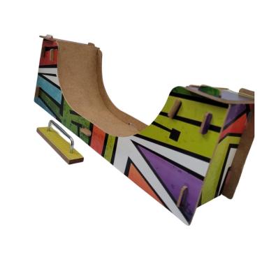 Imagem de Rampa Skate Dedo Radical Half Pipe - Brincadeira Criança