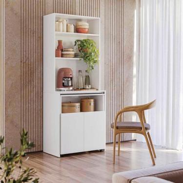 Imagem de Armário com mesa canto do café multifunção Due Kits Paraná, Branco