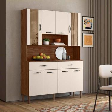 Imagem de Armário de Cozinha Kit 8 Portas 2 Gavetass com prateleiras Golden Kits