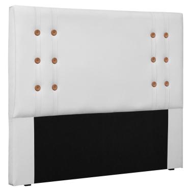Imagem de Cabeceira Estofada Cama Box Casal Queen Size Monreale 160cm Corano Branco - Desk Design