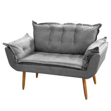 Imagem de Poltrona Decorativa Namoradeira Francis 02 Lugares Cinza