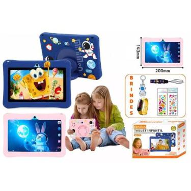 Imagem de Tablet Infantil Kids 4RAM 64GB Android Com Bolsa Caneta Touch, jogos, 