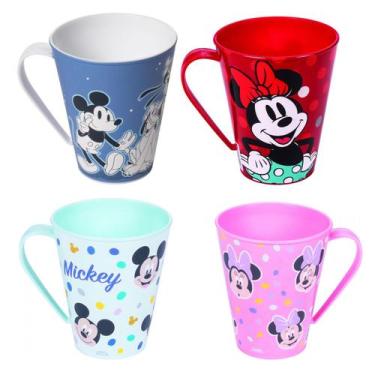 Imagem de Caneca Infantil com Alça 360 ml Disney Mickey Minnie Plasútil  - Plasu