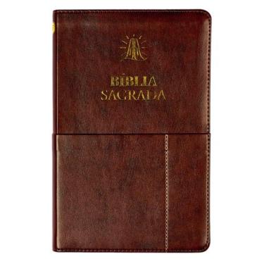 Imagem de Livro - Bíblia Sagrada ACF Slim, Capa luxo marrom com bolso