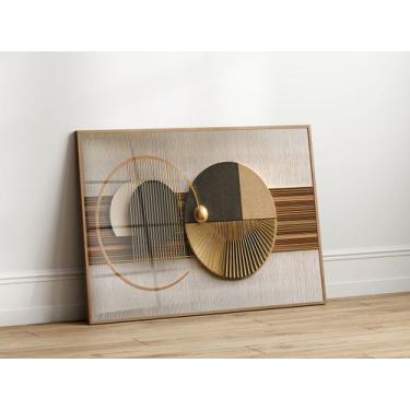 Imagem de Quadros Decorativos com Moldura Acrilico Cristal  Arte 3D para Sala Qu