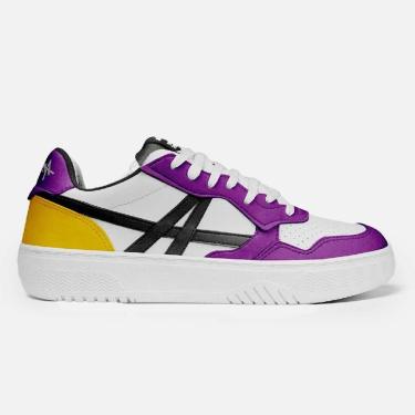 Imagem de Tênis West Coast x Approve Step 1 -  Branco, roxo e amarelo-Feminino