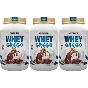 Imagem de Kit 3X Whey Grego - 900g Cheesecake de Chocolate - Nutrata-Masculino