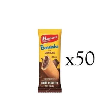 Imagem de Barrinha Sabor Chocolate 25G Bauducco - Kit 50 Unidades