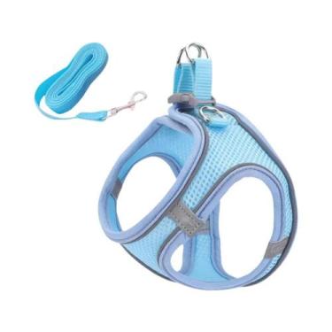 Imagem de Conjunto De Coleira E Arnês Ajustável Para Cães E Gatos Pequenos, Cole