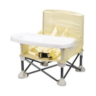 Imagem de Cadeira De Refeição Portátil E Dobrável Para Bebês Com Prato E Cinto D