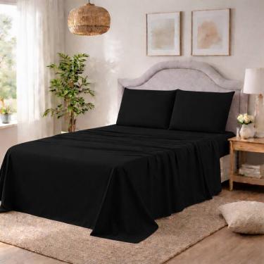 Imagem de Jogo Lençol King 400 Fios Micropercal 4 Peças – Conforto Toque Sedoso