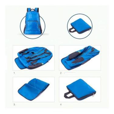 Imagem de Mochila De Nylon Dobrável Impermeável Esportiva Escolar 25L - id1- Cor