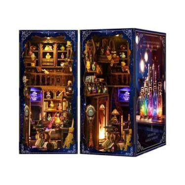 Imagem de Kit De Montagem DIY De Madeira Para Canto De Livros Infantil, Casinhas