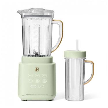 Imagem de Liquidificador de bancada Beautiful PowerExact Verde Sálvia, 700W, jarra Tritan 1,47L, copo individual 590ml, 3 velocidades, 4 programas