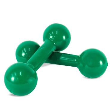 Imagem de Par de Halteres 1kg Emborrachados para Musculação e Exercícios Pesos de Mão e Dumbbells para Treino em Casa Consport