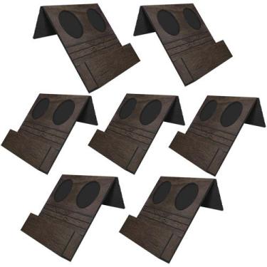 Imagem de Kit 07 Esteiras Bandejas Com Suporte Para Copos e Controle Para Sofá M