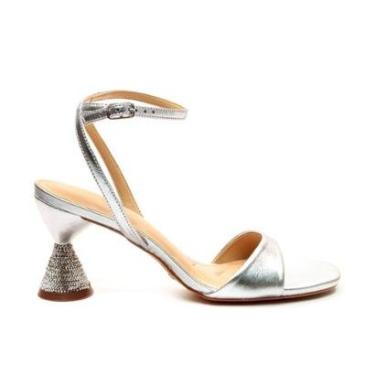 Imagem de Sandália Couro Preto Salto Médio Cecconello 2611001-4-Feminino