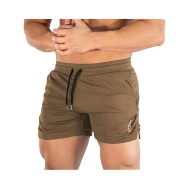 Imagem de Calções Esportivos Masculinos - Fitness, Malha Respirável e Secagem Rá