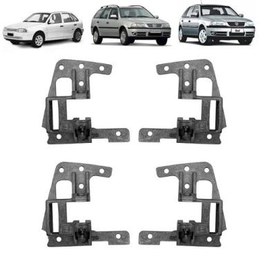 Imagem de Kit 4 Suportes Maçaneta Interna Porta Gol G3 Parati G3 4 Portas Saveir