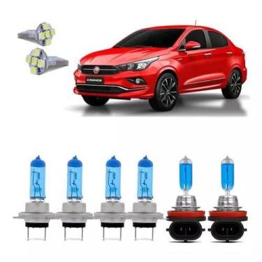 Imagem de Kit lâmpadas tipo xenon super brancas 8500k fiat argo cronos - TIGER