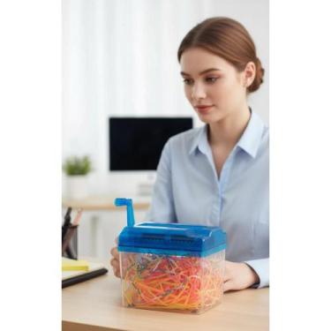 Imagem de 2x Triturador Papel Manual C/ Manivela Segurança Docs Confid - Congrat