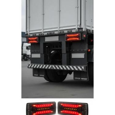 Imagem de 2x Lanterna Traseira Caminhão LED Sequencial 12/24V HR - Congratulatio