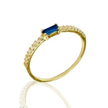 Imagem de Anel de Ouro 18 k Solitário Navete 2,5 x 4mm - Elegancy, 10