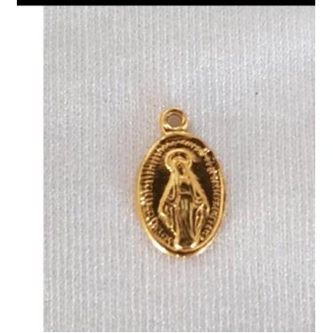 Imagem de Kit 100 Medalhas Nossa Senhora Das Graças Milagrosa 13mm - caf