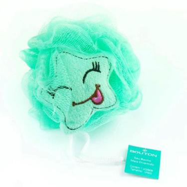 Imagem de Esponja de Banho Bouton Carinhas estrelinha com Corda Nylon Azul