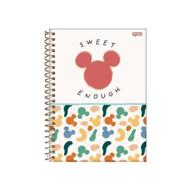 Imagem de Caderno Colegial 24cm 80 Folhas Mickey Arts Jandaia 5063, Sweet