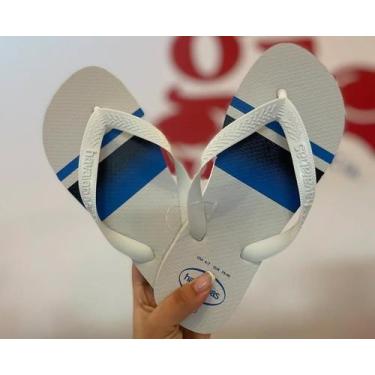 Imagem de Chinelo Top Basic Cor:Branco/AzulTamanho:39/40 - Havaianas, Branco, Az