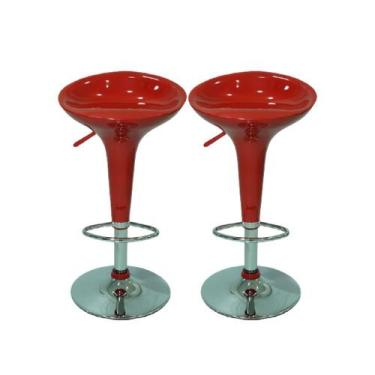 Imagem de Kit 2 Banquetas Tulipa Assento Abs Giratória Best