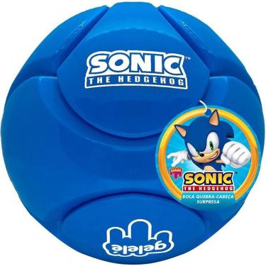 Imagem de Slime Sonic Bola Monta e Desmonta com Esmeralda do Caos Caixa com 16 Unidades Doce Brinquedo