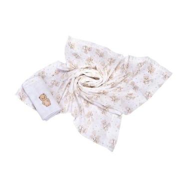 Imagem de TOALHA FRALDA BABY NICE URSINHO - 100% Algodão, 70cm x 1,08m - MINASRE