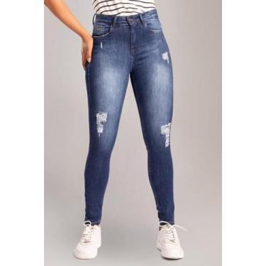 Imagem de Calça Jeans Skinny Feminina Com Puídos - Empório Jeans, 42, Unica