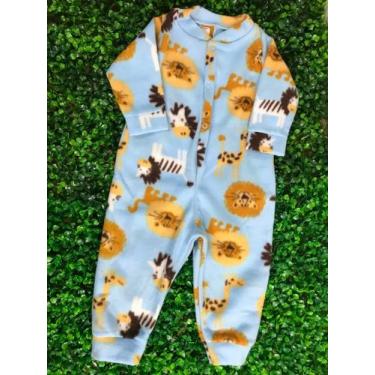 Imagem de Macacão Infantil Masculino Soft 1/3 - MASSARA BABY, 1, Azul claro, Leã