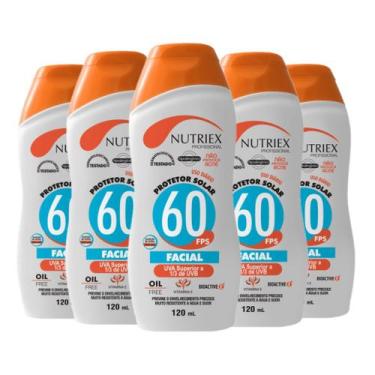 Imagem de Kit 5 Protetor Solar Facial Fps 60 120ml Nutriex