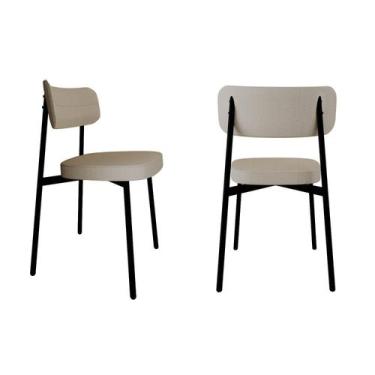Imagem de Cadeira Alloa Fixa com 4 Pés 500 x 447 x 838 mm com 2 Unidades Branco/